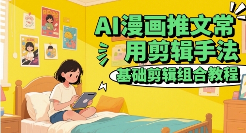AI漫画推文常用剪辑手法，基础剪辑组合教程 - 副业联盟-副业联盟