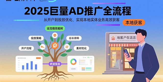 2025巨量AD推广全流程，从开户到投放优化，实现本地实体业务高效获客 - 副业联盟-副业联盟