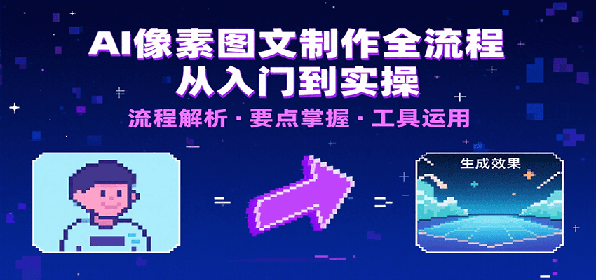 AI像素图文制作全流程：内容要点、文案选择及所用工具，助你快速入局 - 副业联盟-副业联盟