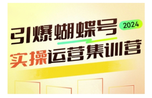 引爆蝴蝶号实操运营，助力你深度掌握蝴蝶号运营，实现高效实操，开启流量变现之路 - 副业联盟-副业联盟