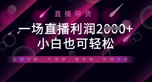 半无人直播带货，一场利润数张，适合所有平台玩法，小白也可轻松 - 副业联盟-副业联盟