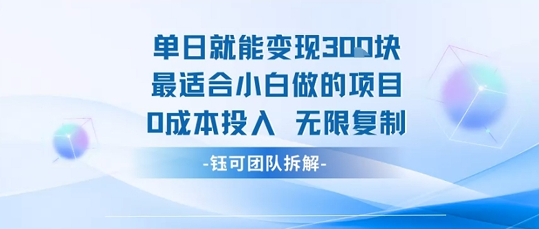单日就能变现3张最适合小白做的项目0成本投入 无限复制 - 副业联盟-副业联盟