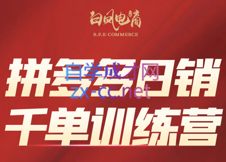 白凤电商·拼多多日销千单训练营(更新3月) - 副业联盟-副业联盟
