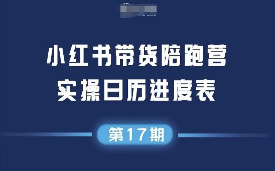 小红书第17期带货陪跑营，不囤货，无不直播，无不投流，通过选品+笔记内容+测品+笔记铺量+矩阵运营打爆款 - 副业联盟-副业联盟