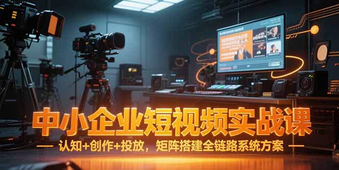 中小企业短视频实战课，认知+创作+投放，矩阵搭建全链路系统方案 - 副业联盟-副业联盟