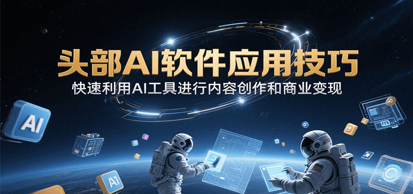 头部AI软件应用技巧，快速利用AI工具进行内容创作和商业变现 - 副业联盟-副业联盟