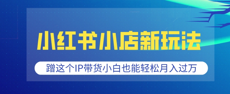 小红书小店新玩法，蹭这个IP带货，小白也能轻松月入过W【揭秘】 - 副业联盟-副业联盟