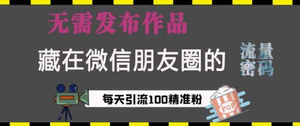藏在微信朋友圈的流量密码，无需发布作品，单日引流100+精准创业粉【揭秘】 - 副业联盟-副业联盟