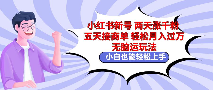 小红书新号两天涨千粉五天接商单轻松月入过万 无脑搬运玩法 小白也能轻... - 副业联盟-副业联盟