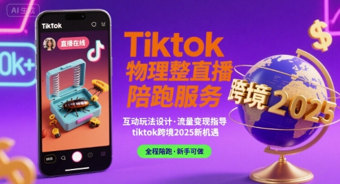 Tiktok物理整蛊直播陪跑服务-tiktok跨境2025 - 副业联盟-副业联盟