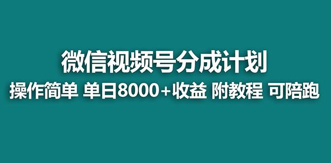 【蓝海项目】视频号分成计划最新玩法，单天收益8000+，附玩法教程，24年... - 副业联盟-副业联盟