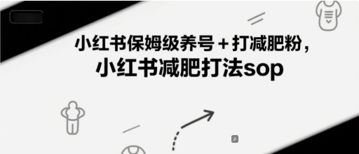 小红书保姆级养号+打减肥粉，小红书减肥打法sop - 副业联盟-副业联盟