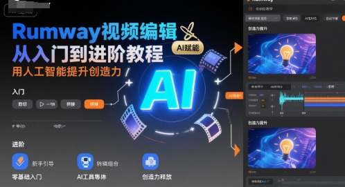 Rumway视频编辑从入门到进阶教程，用人工智能提升创造力 - 副业联盟-副业联盟