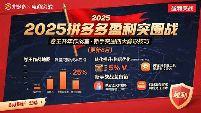 2025拼多多盈利突围战：卷王开年作战室，新手突围四大隐形技巧(更新8月 - 副业联盟-副业联盟