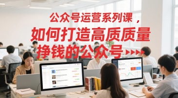 公众号运营系列课，如何打造高质量挣钱的公众号 - 副业联盟-副业联盟