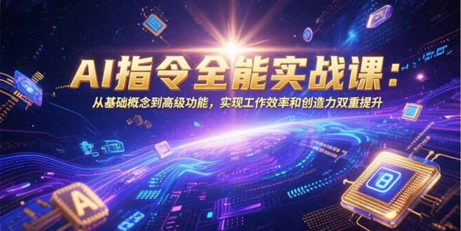 AI指令全能实战课：从基础概念到高级功能，实现工作效率和创造力双重提升 - 副业联盟-副业联盟