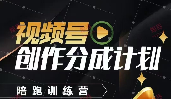 视频号创作分成计划陪跑训练营，手把手教会你如何制作视频，细水长流型项目 - 副业联盟-副业联盟