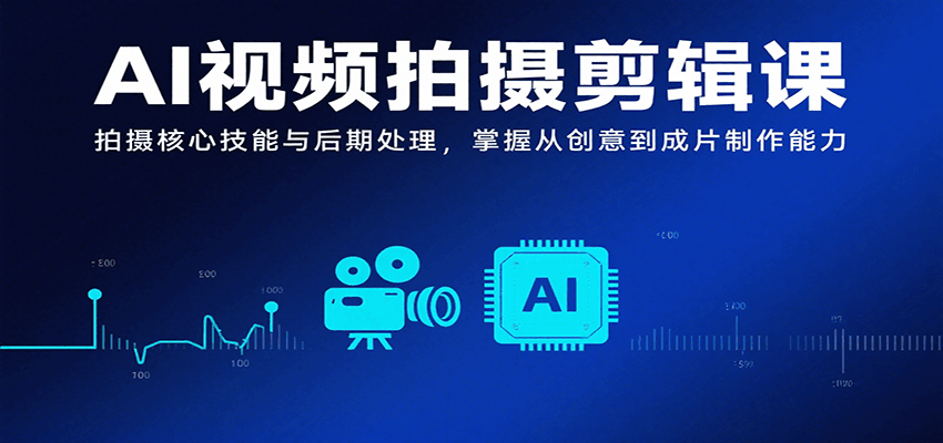 AI视频拍摄剪辑课，拍摄核心技能与后期处理，掌握从创意到成片制作能力 - 副业联盟-副业联盟