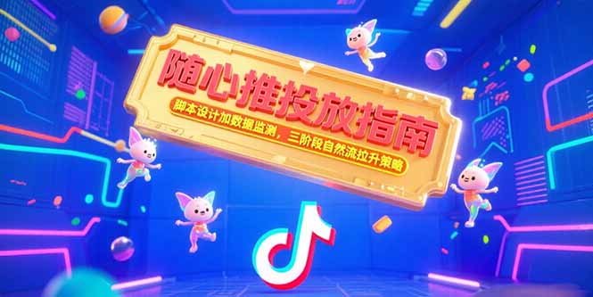 随心推投放指南，脚本设计加数据监测，三阶段自然流拉升策略 - 副业联盟-副业联盟