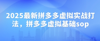 2025最新拼多多虚拟实战打法，拼多多虚拟基础sop - 副业联盟-副业联盟