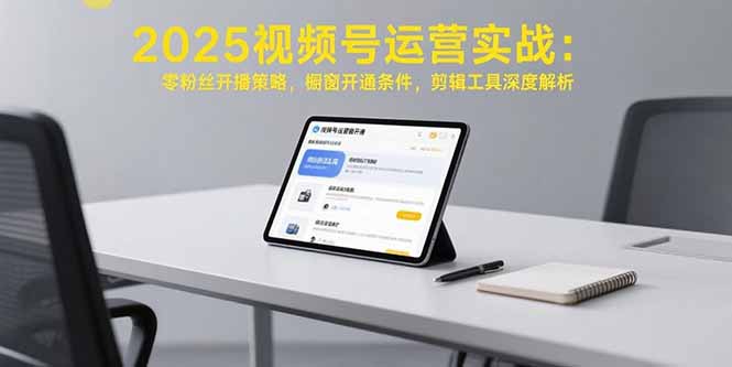 2025视频号运营实战：零粉丝开播策略，橱窗开通条件，剪辑工具深度解析 - 副业联盟-副业联盟