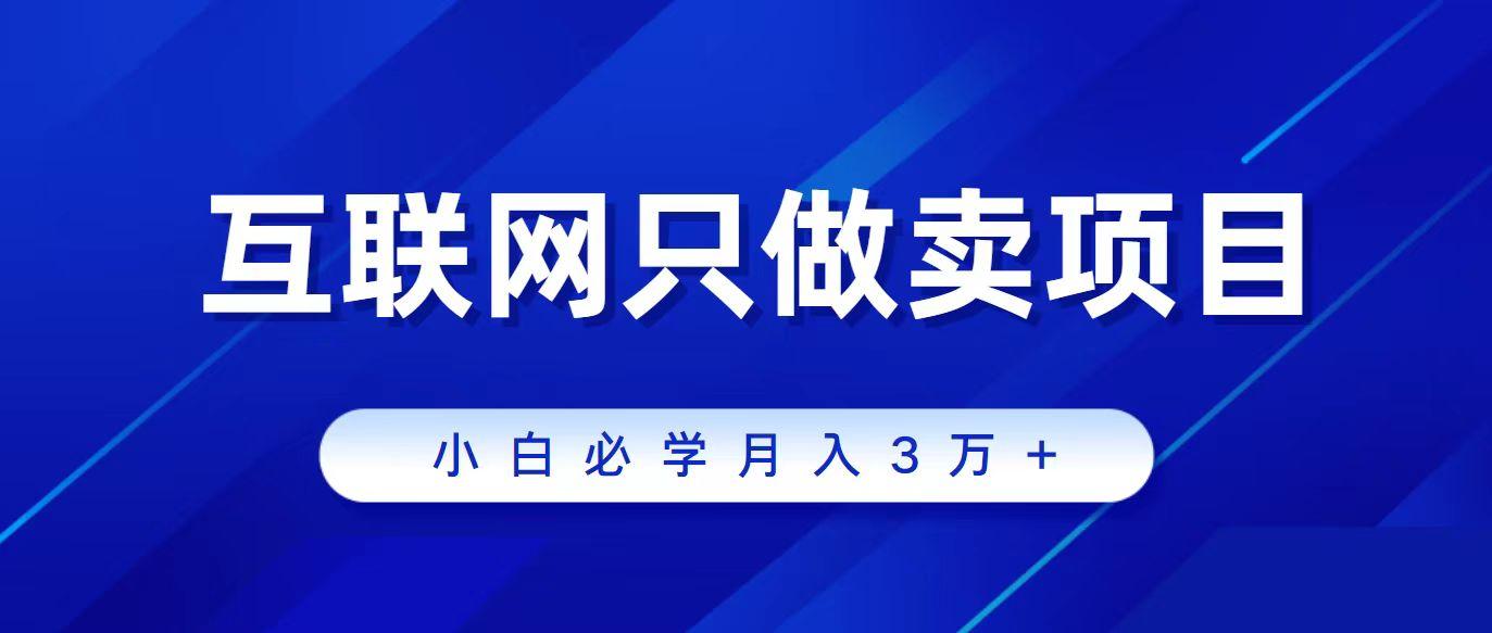 (9623期)互联网的尽头就是卖项目，被割过韭菜的兄弟们必看！轻松月入三万以上！ - 副业联盟-副业联盟