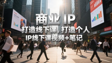 商业IP打造线下课，打造个人 IP线下课视频+笔记 - 副业联盟-副业联盟