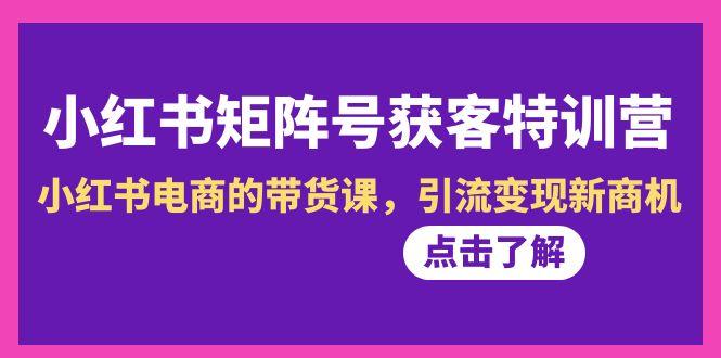 小红书-矩阵号获客特训营-第10期，小红书电商的带货课，引流变现新商机 - 副业联盟-副业联盟
