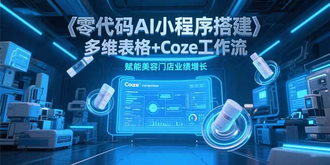 零代码AI小程序搭建，多维表格+Coze工作流，赋能美容门店业绩增长 - 副业联盟-副业联盟