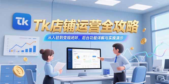 Tk店铺运营全攻略，从入驻到变现闭环，后台功能详解与实操演示 - 副业联盟-副业联盟