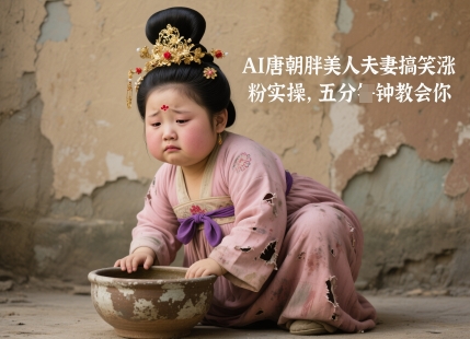 AI唐朝胖美人夫妻搞笑涨粉实操，五分钟教会你 - 副业联盟-副业联盟