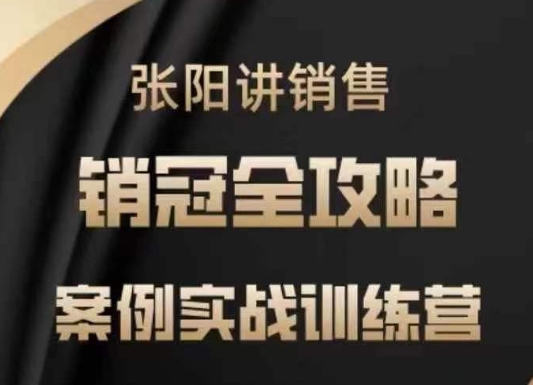 张阳讲销售实战训练营，​案例实战训练，销冠全攻略 - 副业联盟-副业联盟