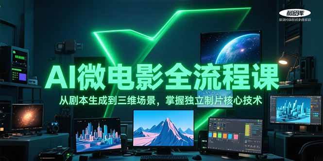 AI微电影全流程课，从剧本生成到三维场景，掌握独立制片核心技术 - 副业联盟-副业联盟