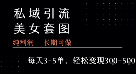私域卖套图每天3-5单   每单利润99-2张+ - 副业联盟-副业联盟