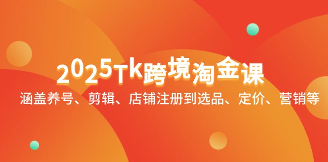 2025Tk跨境淘金课：涵盖养号、剪辑、店铺注册到选品、定价、营销等 - 副业联盟-副业联盟