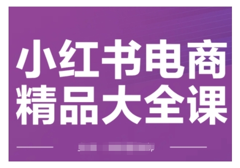 小红书电商精品大全课，快速掌握小红书运营技巧，实现精准引流与爆单目标，轻松玩转小红书电商(更新2月) - 副业联盟-副业联盟