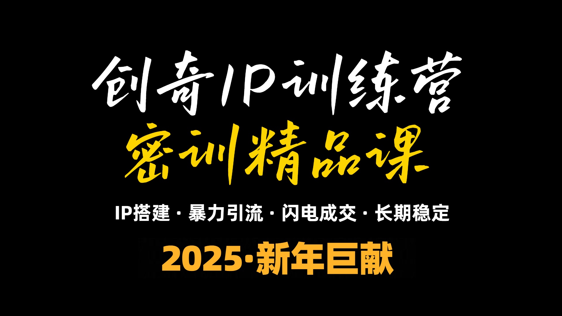 2025年“知识付费IP训练营”小白避坑年赚百万，暴力引流，闪电成交 - 副业联盟-副业联盟