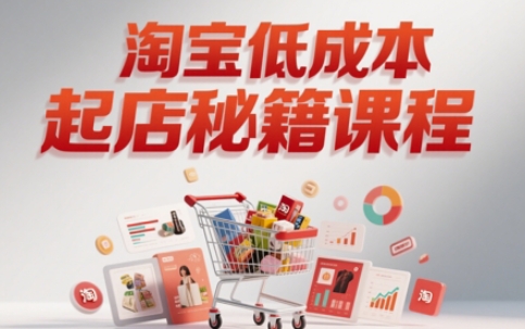 淘宝低成本起店系统课，助你快速起店，实现弯道超车 - 副业联盟-副业联盟