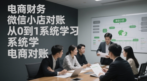 电商财务微信小店对账，从0到1系统学习电商对账 - 副业联盟-副业联盟
