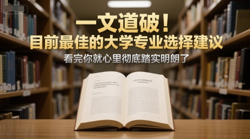 付费文章：一文道破！目前最佳的大学专业选择建议，看完你就心里彻底踏实明朗了 - 副业联盟-副业联盟
