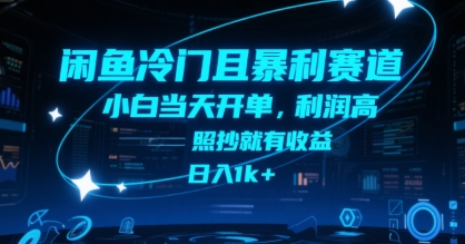 闲鱼冷门且暴利赛道，小白当天开单，利润高，照抄就有收益，日入1k+【揭秘】 - 副业联盟-副业联盟