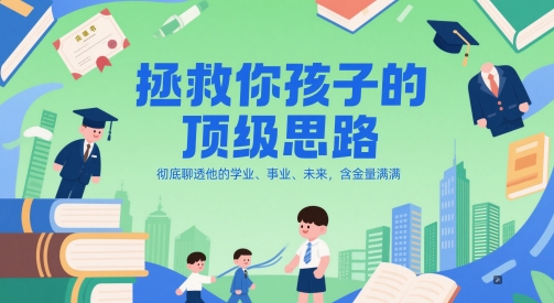 付费文章：拯救你孩子的顶级思路，彻底聊透他的学业、事业、未来，含金量满满 - 副业联盟-副业联盟