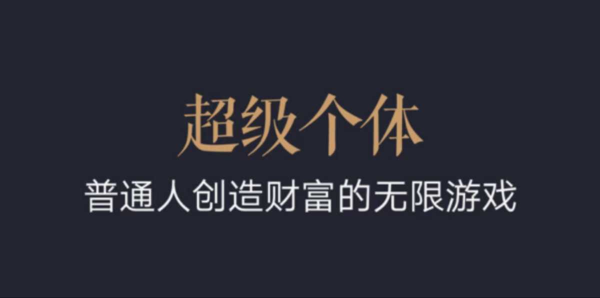 超级个体：2024-2025翻盘指南，普通人创造财富的无限游戏 - 副业联盟-副业联盟