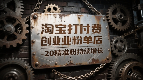 淘宝打付费创业粉单店每天稳定10-20精准粉持续增长【揭秘】 - 副业联盟-副业联盟
