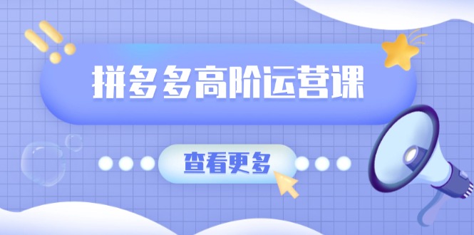 拼多多高阶运营课：极致群爆款玩法，轻付费无尽复制，打造单品爆款之路 - 副业联盟-副业联盟
