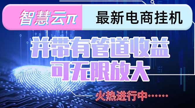 智慧云π电脑挂机单机每天收益300—500+ 并带有团队管道收益 可无限放大 - 副业联盟-副业联盟