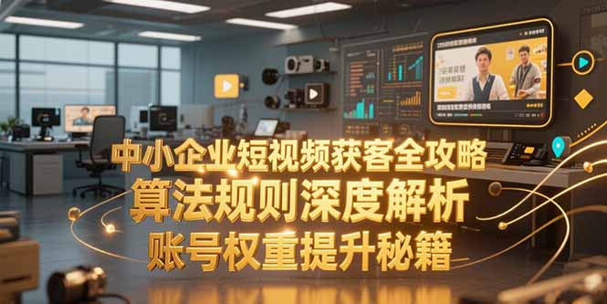中小企业短视频获客全攻略，算法规则深度解析，账号权重提升秘籍 - 副业联盟-副业联盟