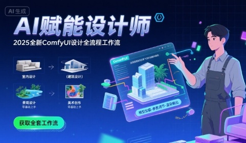 AI赋能设计师， 2025全新comfyui设计全流程工作流 ，室内-建筑-景观-美术，零基础直接上手 - 副业联盟-副业联盟