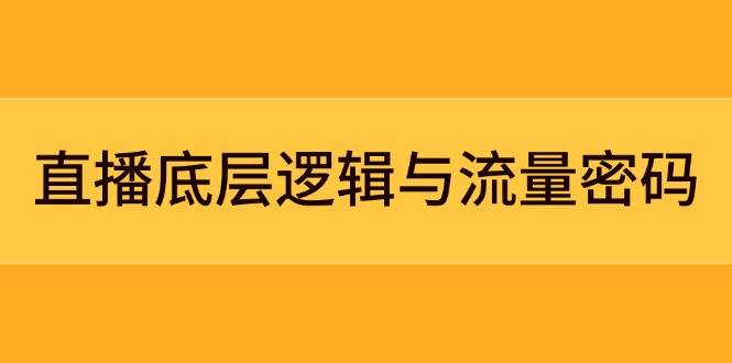 直播底层逻辑与流量密码：定位模型+案例拆解，急速流承接与数据优化全攻略 - 副业联盟-副业联盟